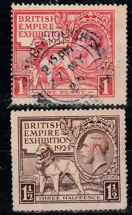 GREAT BRITAIN 1924 ISSUES SG#430/431 SET F.U. WITH VARIETY  C/V R620.00 LOOK SCAN