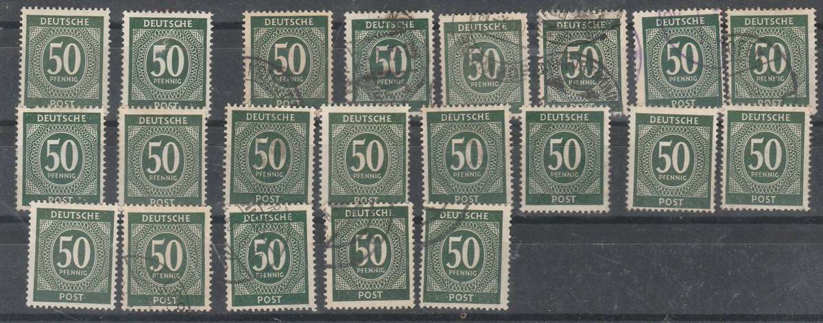 GERMAN DEUTSCHE POST 50Pf SELECTION MINT & USED LOOOK SCAN