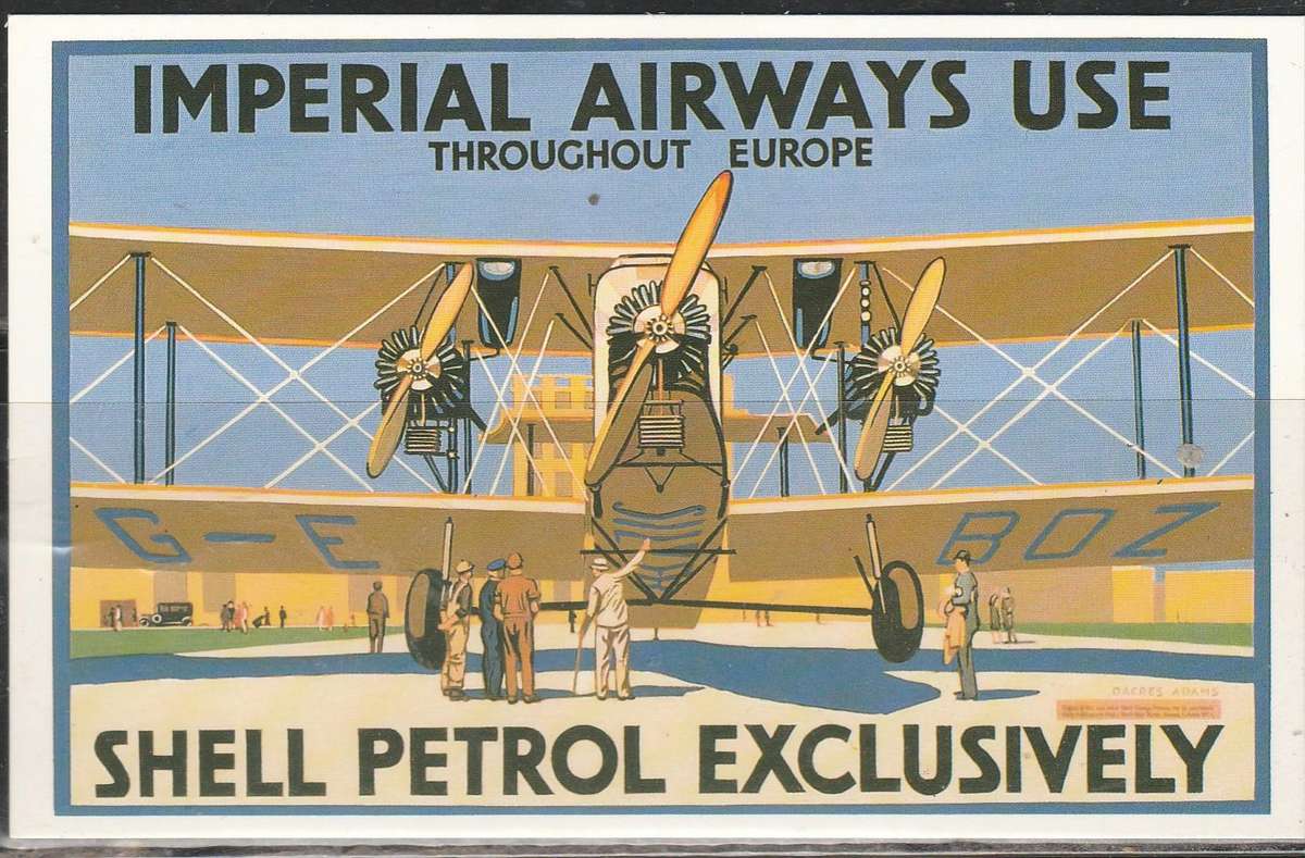 A LOVELY COLOUR PICTURE POST CARD IMPERIAL AIRWAYS  MINT LOOK SCAN