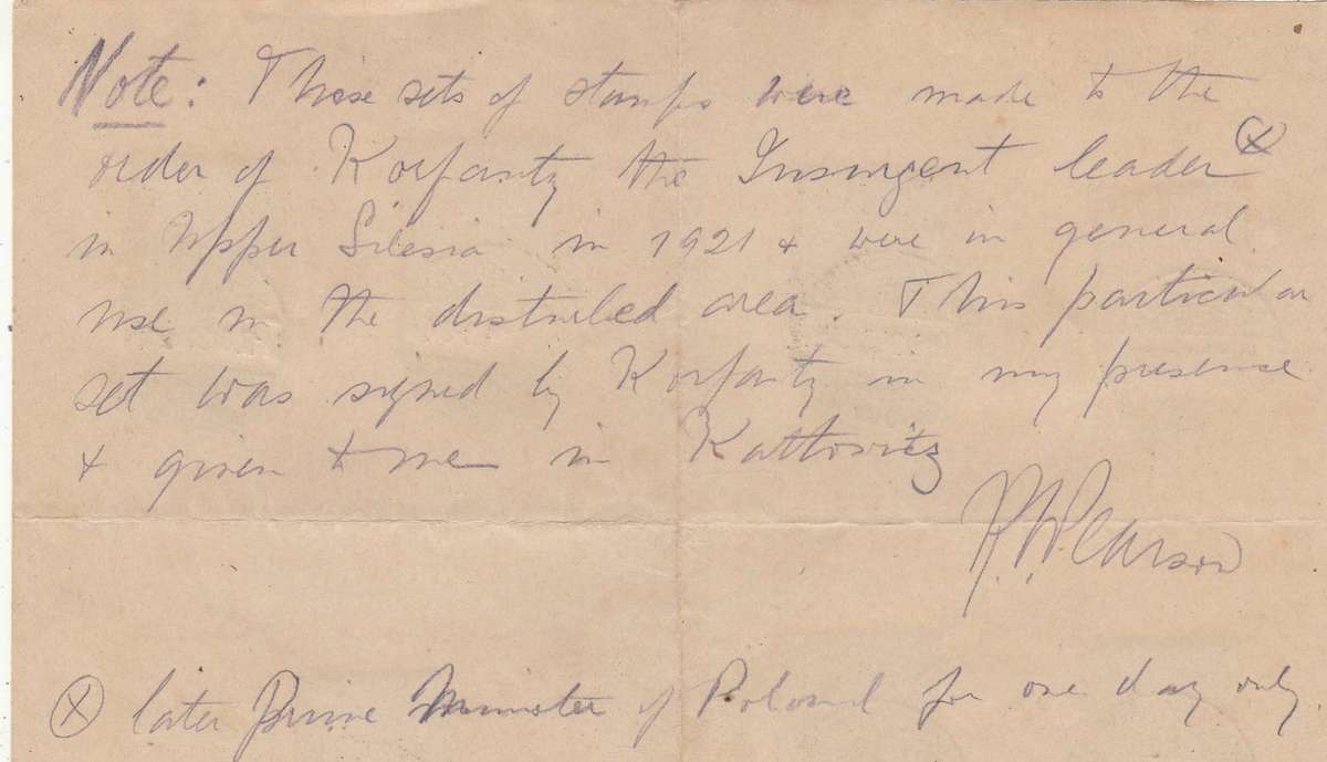 POLAND 1921 SET F.U. SIGNED BOTTOM  SCARCE/ RARE READ BACK SCAN WOW!!