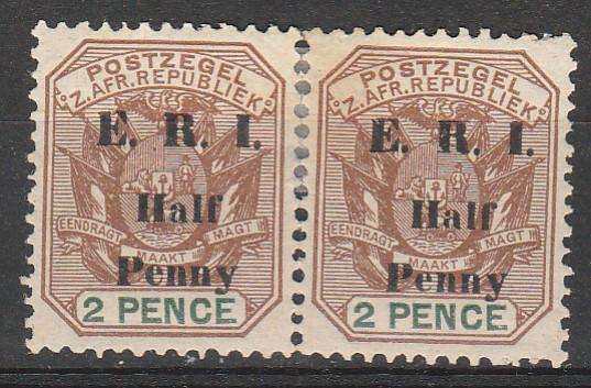 A LOVELY PAIR OF TRANSVAAL SACC#248 MINT HINGED LOOK SCAN X 2