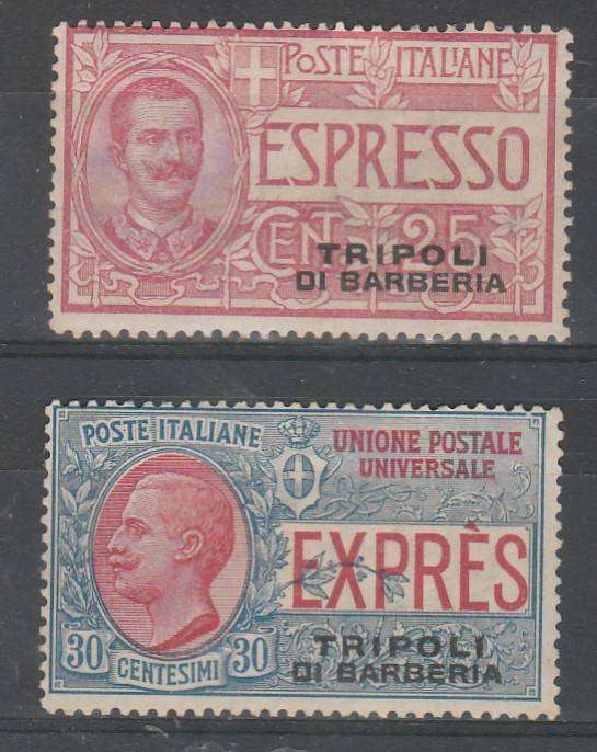 ITALIAN TRIPOLI DI BARBERIA OVERPRINT MINT* HIGH VALUE LOOK SCAN