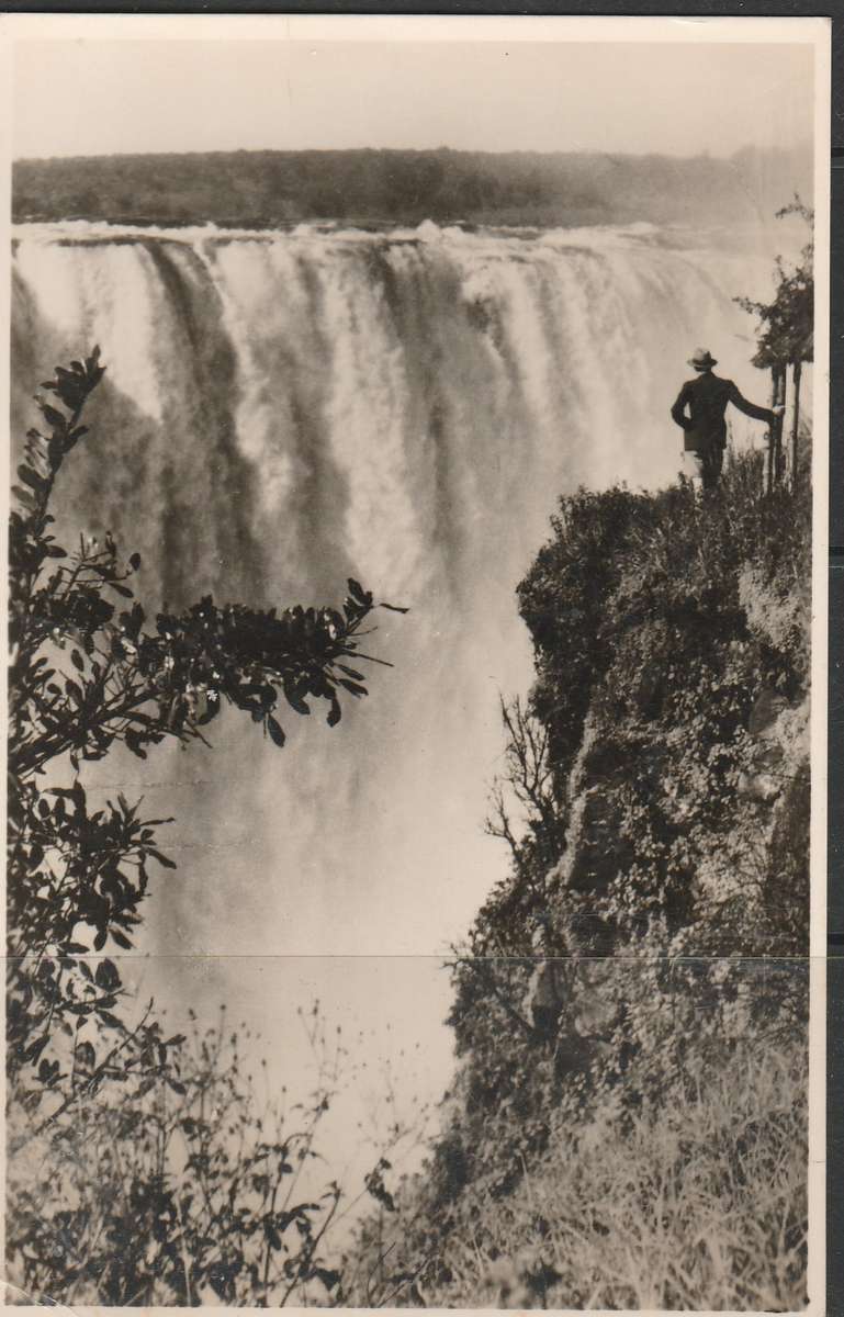 A SUPER POST CARD OF MAIN FALLS NEAR THE DEVILS CATARACT VICTORIA FALLS