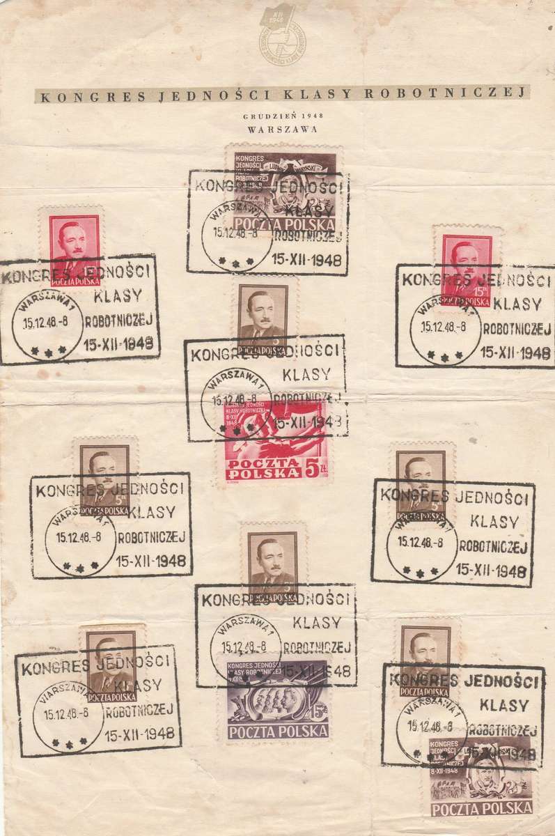 WARSZAW CONGRESS 1948 SELECTION ON PAGE LOOK SCAN