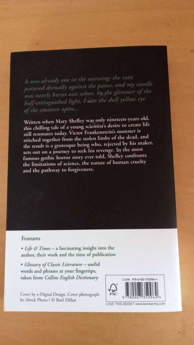 Frankenstein by Mary Shelley (Collins Classics Paperback)