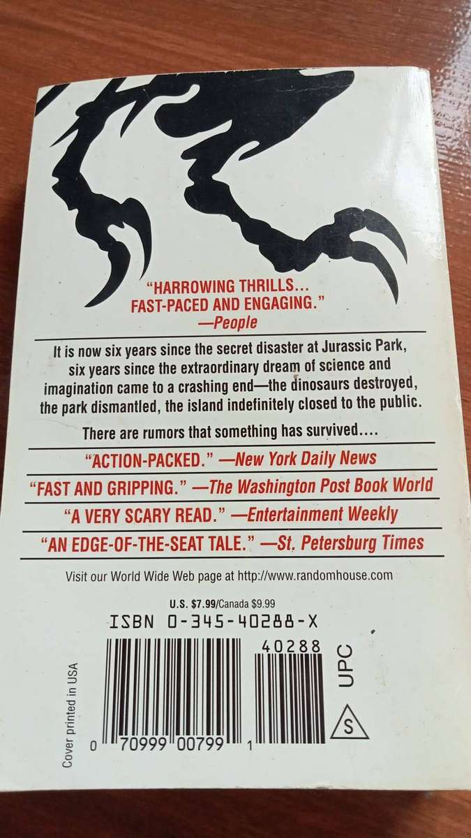The Lost World (Jurassic Park Book 2) - Michael Crichton (Ballantine Books, 1996 First Printing)