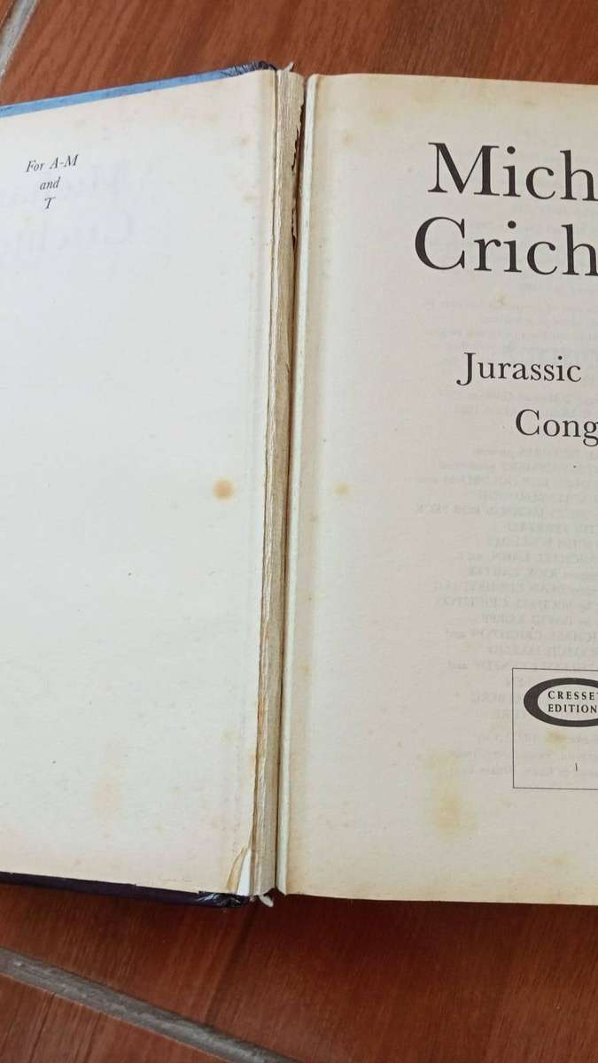 Jurassic Park / Congo (Two Novels, One Volume) Michael Crichton (Cresset Editions Hardcover, 1993)