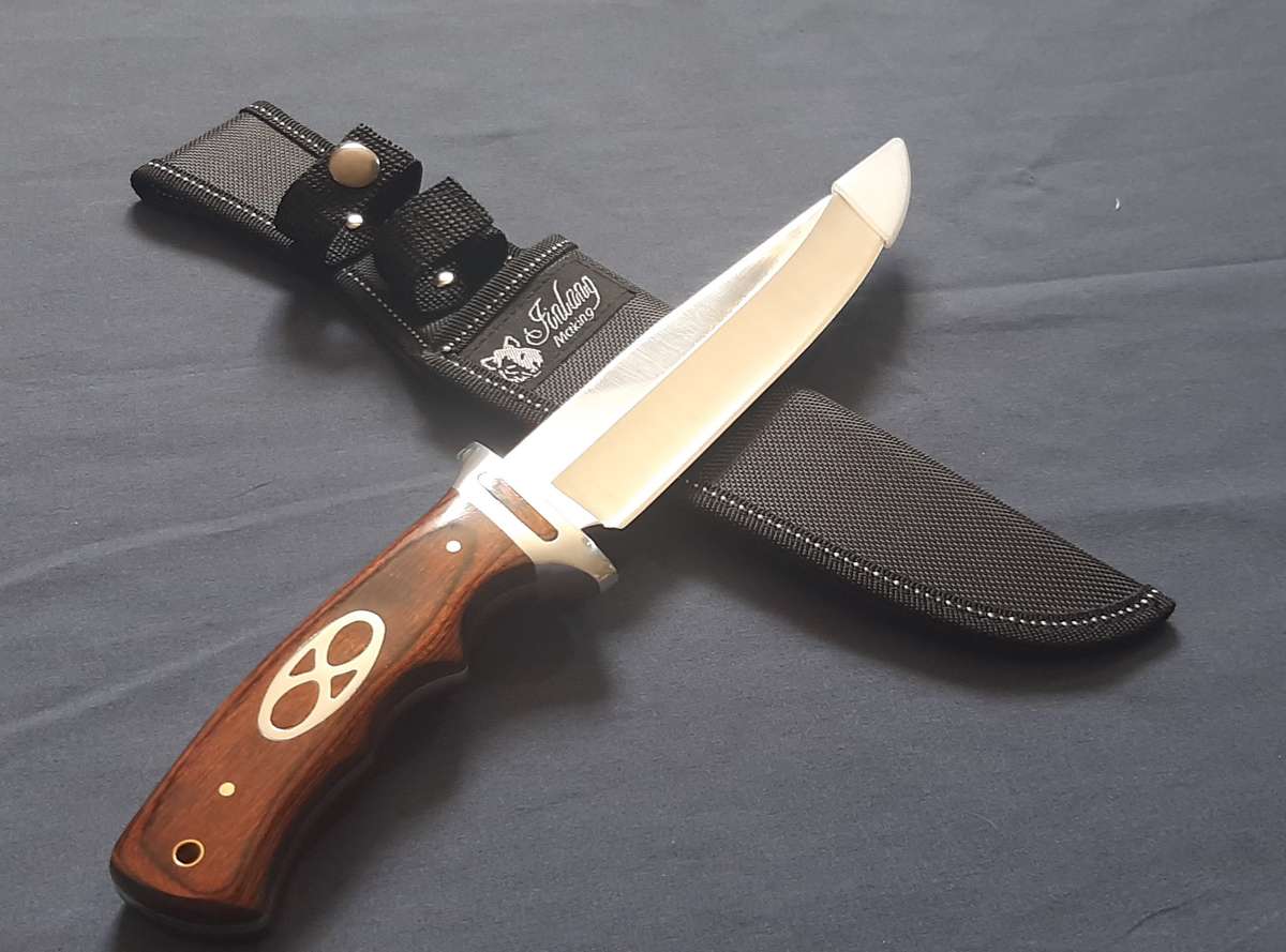 BEAUTIFUL 33CM HUNTING KNIFE WITH WOODEN HANDLE