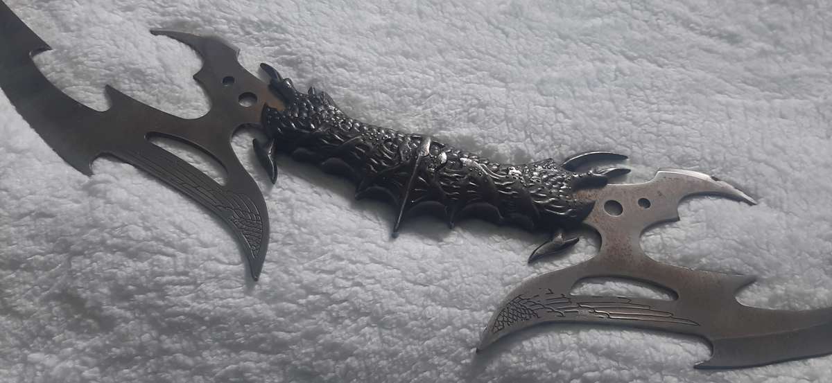 EXQUISITE DOUBLE BLADED FANTASY WEAPON (46.5CM)