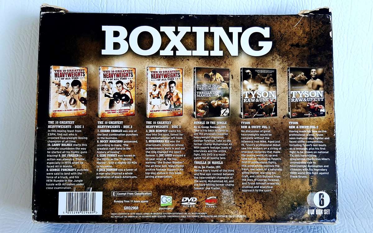 6 DVD BOX SET ON BOXING - 10 GREATEST HEAVY WEIGHTS OF ALL TIME