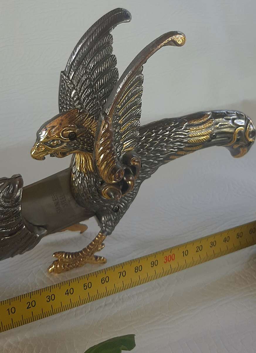 RARE DECORATIVE STAINLESS-STEEL BLADE DAGGER WITH INTRICATE SHEATH DESIGN