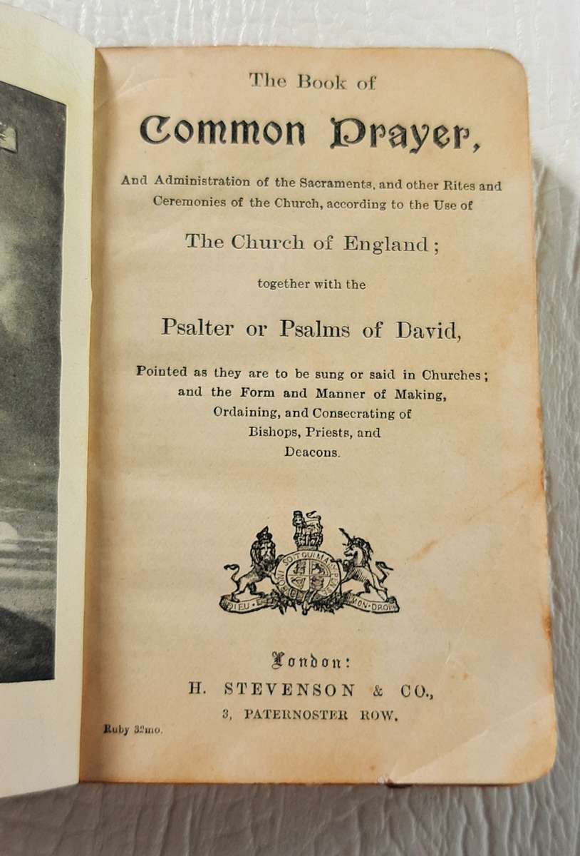 ANTIQUE BOOK OF COMMON PRAYER - RUBY 32mo EDITION