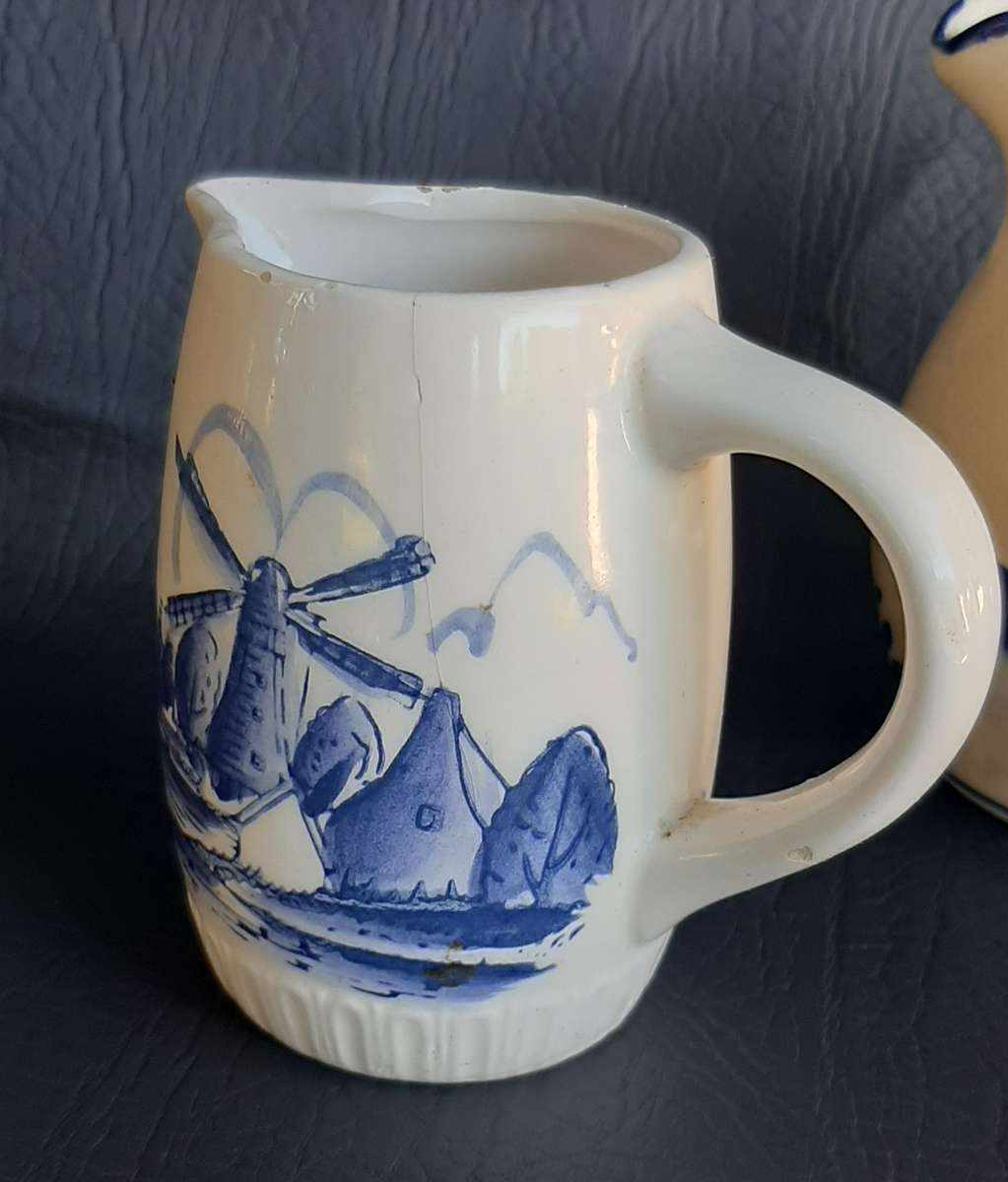 CHARMING DELFTWARE COLLECTION - JUGS, BELL & PLATE