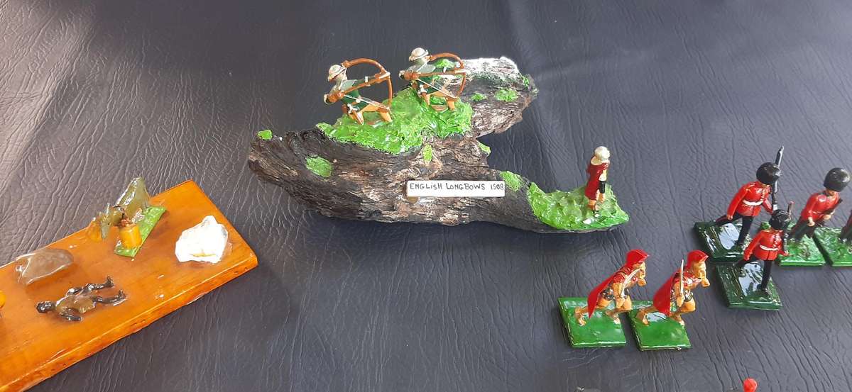 A TIMEWORN BATTALION OF HISTORY - VINTAGE RESIN TOY SOLDIERS