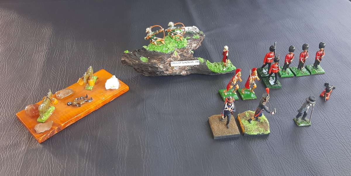 A TIMEWORN BATTALION OF HISTORY - VINTAGE RESIN TOY SOLDIERS