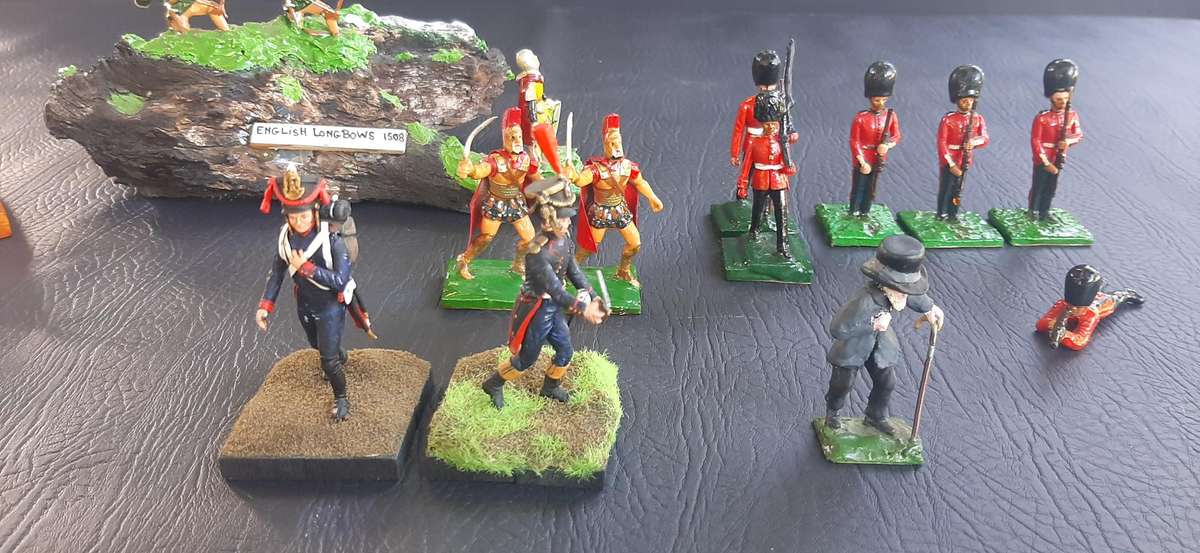 A TIMEWORN BATTALION OF HISTORY - VINTAGE RESIN TOY SOLDIERS
