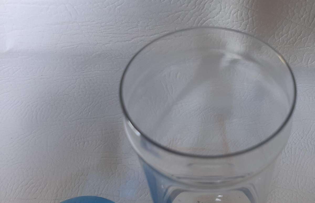 EXQUISITE VINTAGE BLUE GLASS VANITY JAR WITH LID - 32.5cm TALL - EXCELLENT CONDITION