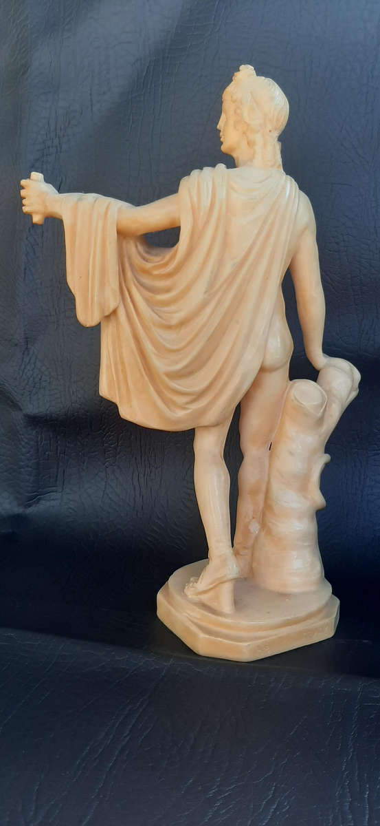 RARE 24cm IVORINE STATUE OF DAVID - EXQUISITE CLASSICAL ELEGANCE