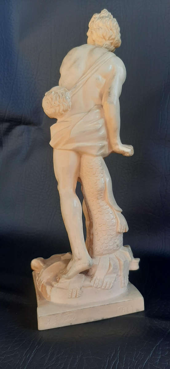 MAJESTIC 24cm IVORINE DAVID STATUE - HEROIC TRIUMPH IN CLASSICAL FORM