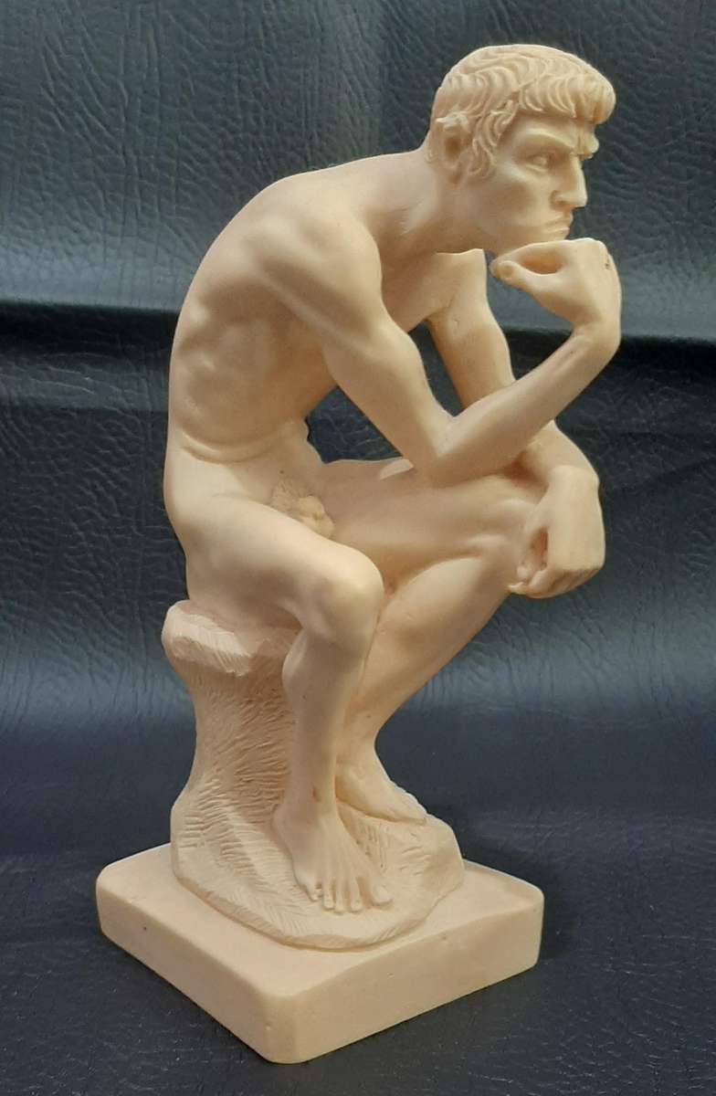 IVORINE STATUE  NUDE MALE IN CONTEMPLATION | 18CM | EXCELLENT CONDITION