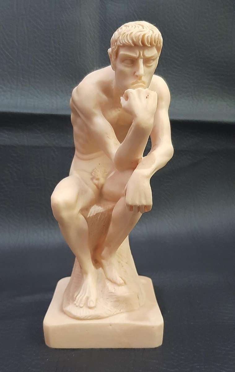IVORINE STATUE  NUDE MALE IN CONTEMPLATION | 18CM | EXCELLENT CONDITION