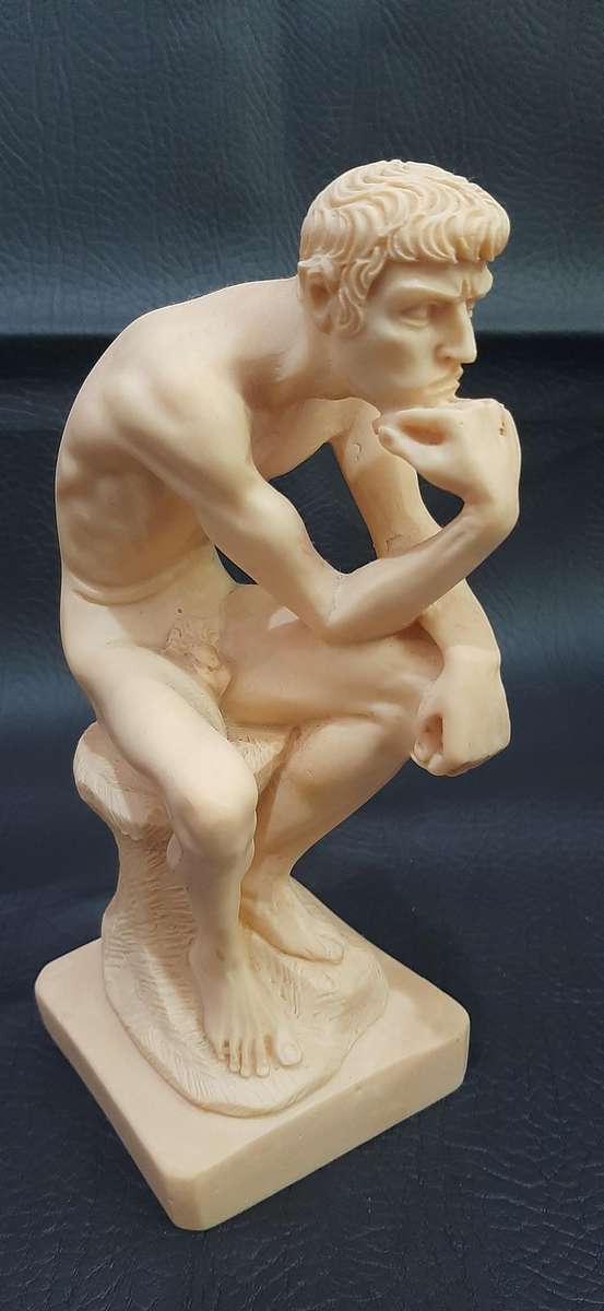 IVORINE STATUE  NUDE MALE IN CONTEMPLATION | 18CM | EXCELLENT CONDITION