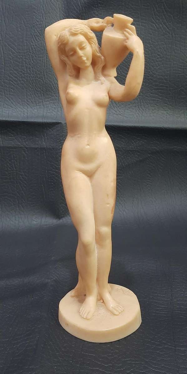 NUDE IVORINE STATUE  CLASSICAL FEMALE WITH JUG | 21CM | PROFESSIONALLY RESTORED