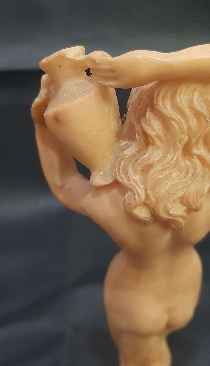 NUDE IVORINE STATUE  CLASSICAL FEMALE WITH JUG | 21CM | PROFESSIONALLY RESTORED