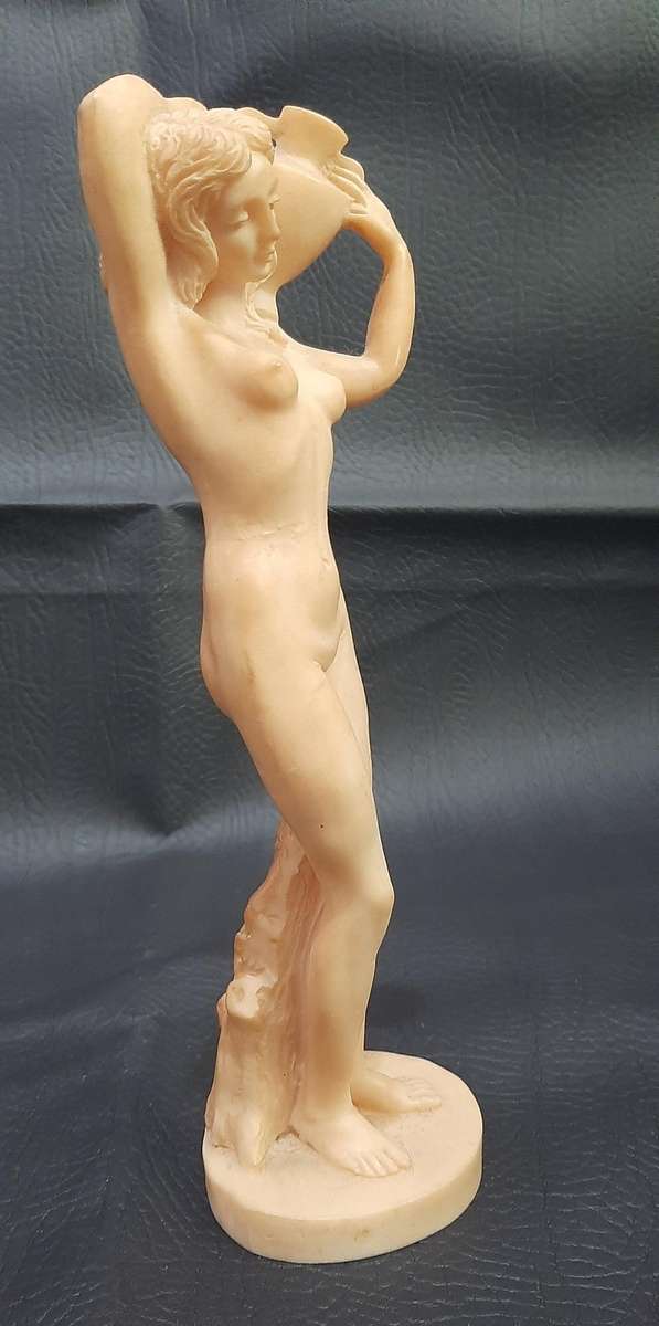 NUDE IVORINE STATUE  CLASSICAL FEMALE WITH JUG | 21CM | PROFESSIONALLY RESTORED