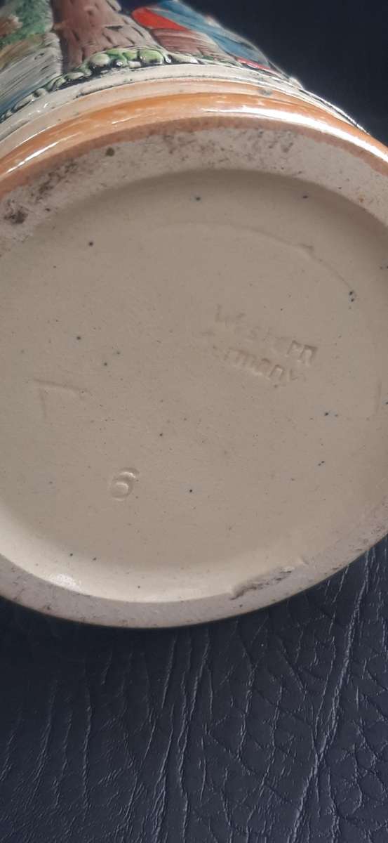 TRADITIONAL GERMAN BEER STEIN  DAS IST ES SCHÖN CERAMIC & PEWTER (GERMANY)