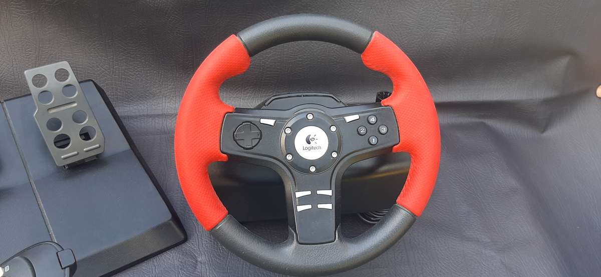 LOGITECH GAMING ACCESSORIES BUNDLE  STEERING WHEEL, PEDALS & JOYSTICK