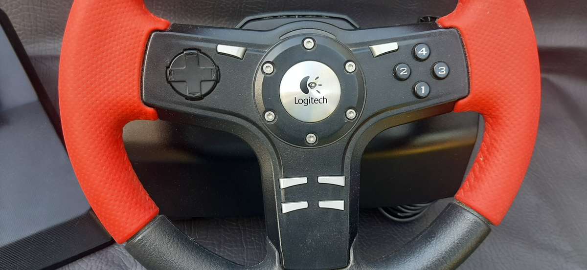 LOGITECH GAMING ACCESSORIES BUNDLE  STEERING WHEEL, PEDALS & JOYSTICK