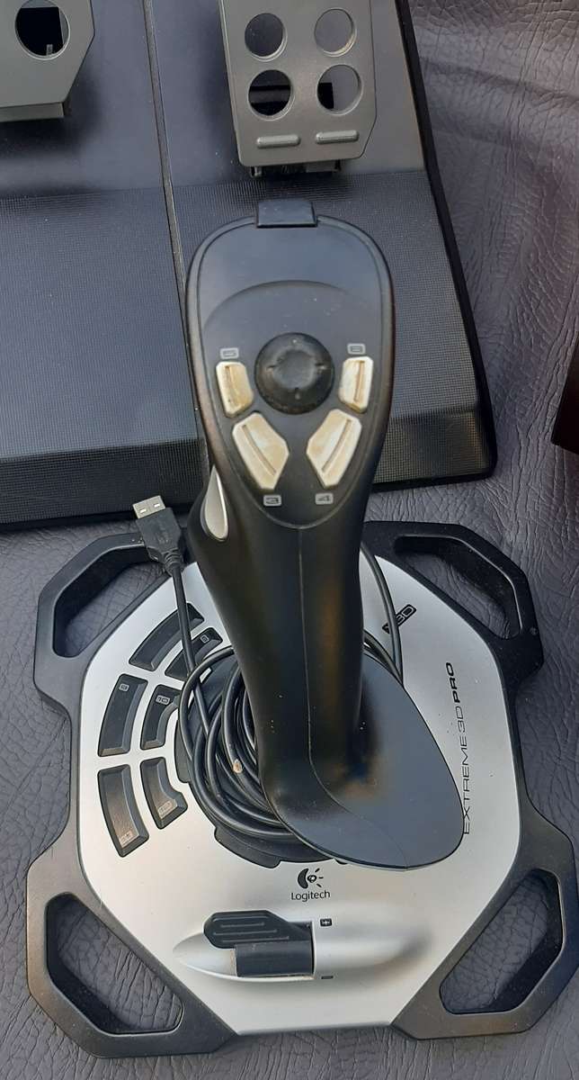 LOGITECH GAMING ACCESSORIES BUNDLE  STEERING WHEEL, PEDALS & JOYSTICK