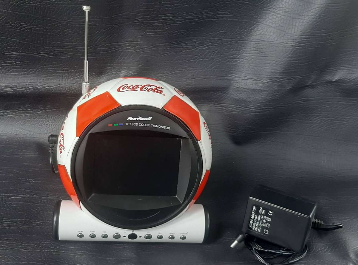 COCA-COLA SOCCER BALL MONITOR  TESTED & WORKING