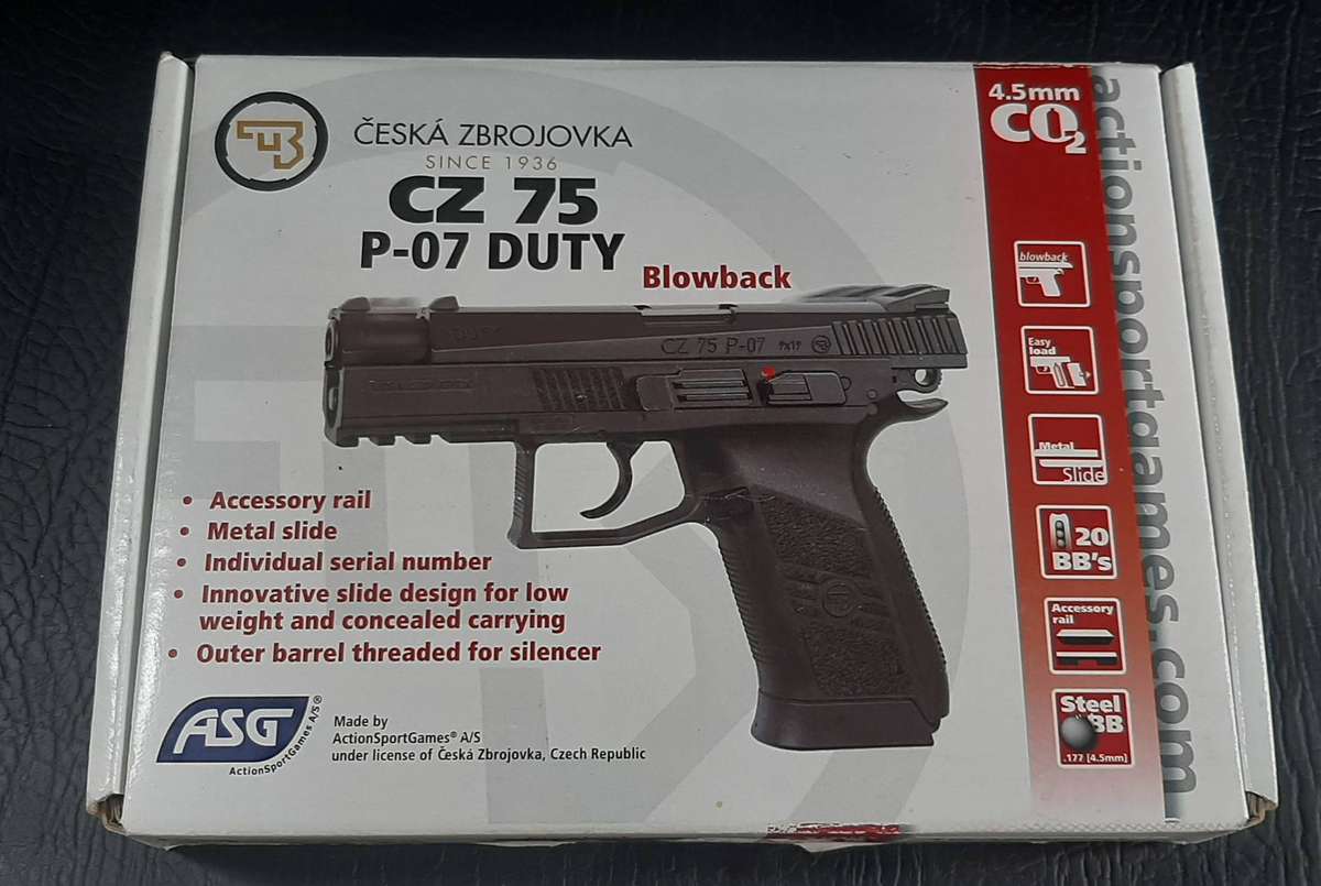 CZ 75 P-07 DUTY AIRGUN  CO POWERED, BLOWBACK ACTION, REFURBISHMENT NEEDED