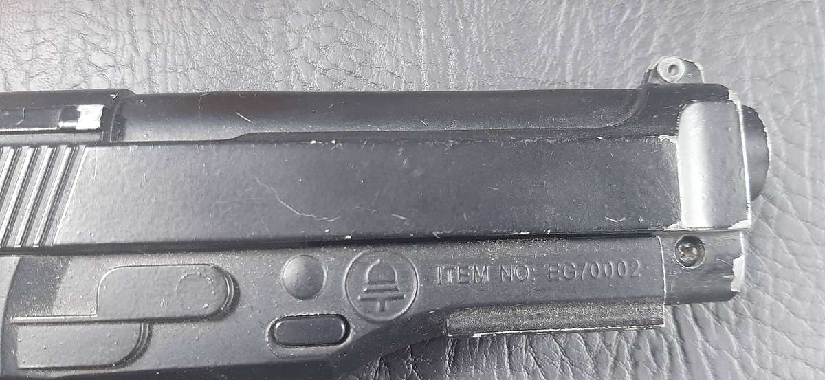 CZ 75 P-07 DUTY AIRGUN  CO POWERED, BLOWBACK ACTION, REFURBISHMENT NEEDED