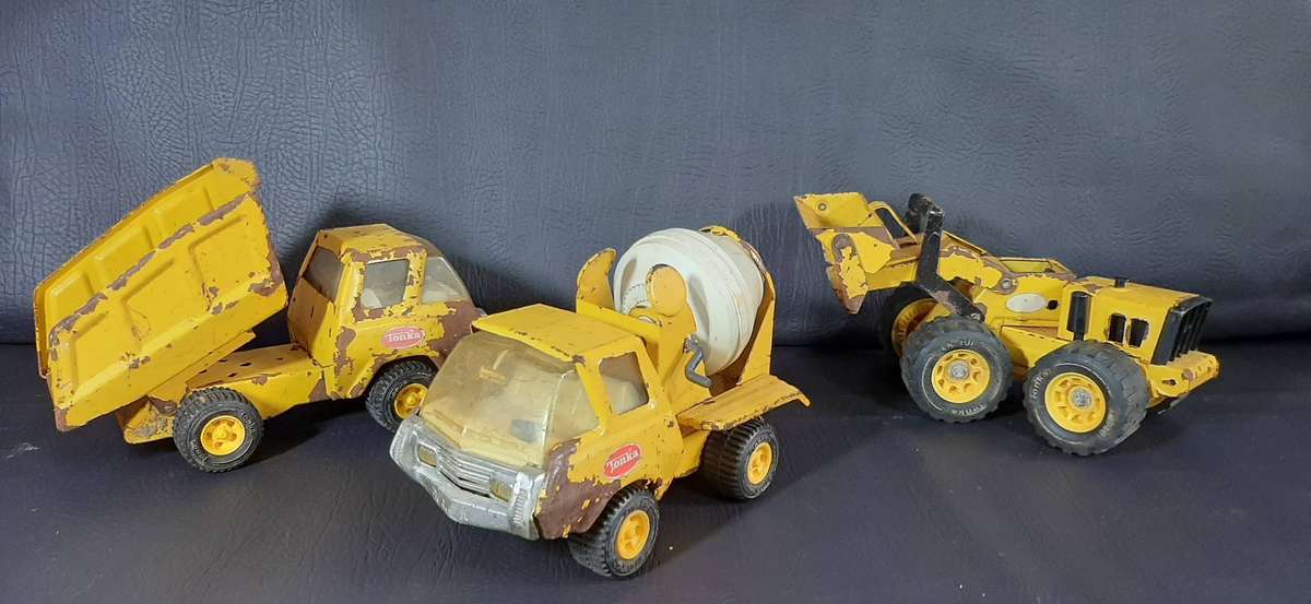 1980s TONKA DIE-CAST CONSTRUCTION TRIO  HEAVY METAL, FULLY FUNCTIONAL