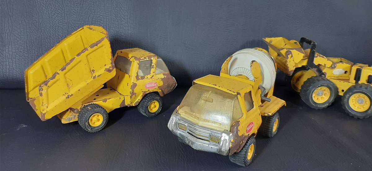 1980s TONKA DIE-CAST CONSTRUCTION TRIO  HEAVY METAL, FULLY FUNCTIONAL