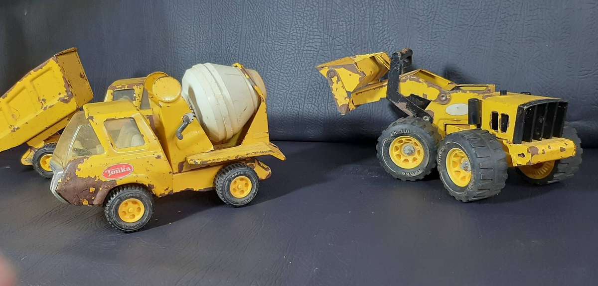 1980s TONKA DIE-CAST CONSTRUCTION TRIO  HEAVY METAL, FULLY FUNCTIONAL