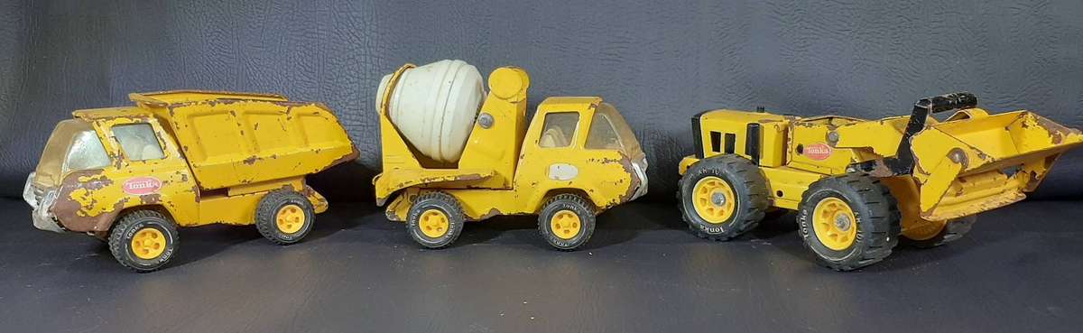 1980s TONKA DIE-CAST CONSTRUCTION TRIO  HEAVY METAL, FULLY FUNCTIONAL