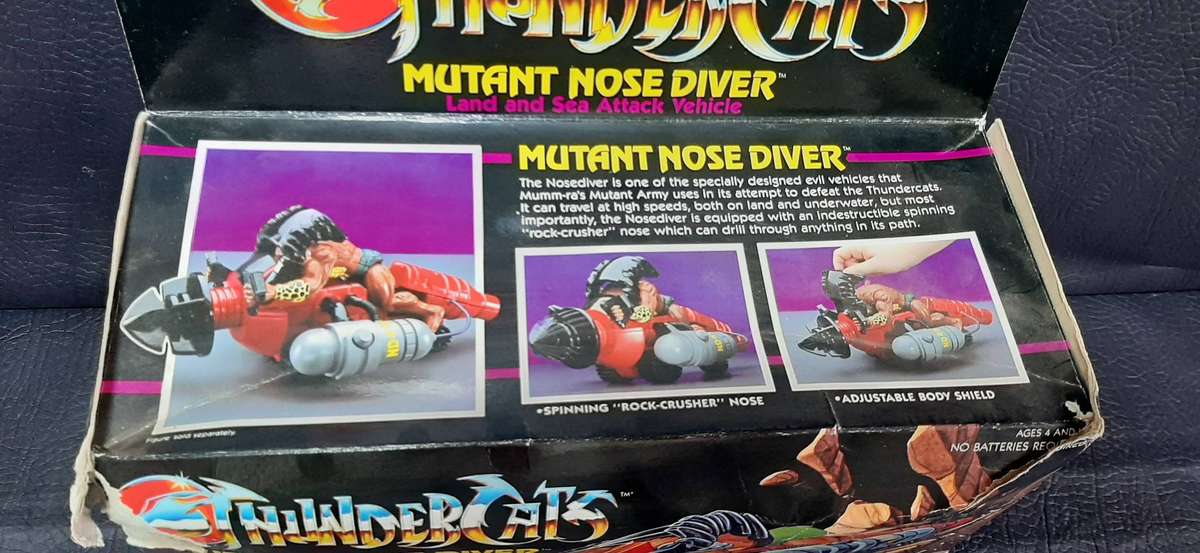 MUTANT NOSE DIVER  THUNDERCATS VEHICLE  LJN 1986  ORIGINAL BOX + MANUAL