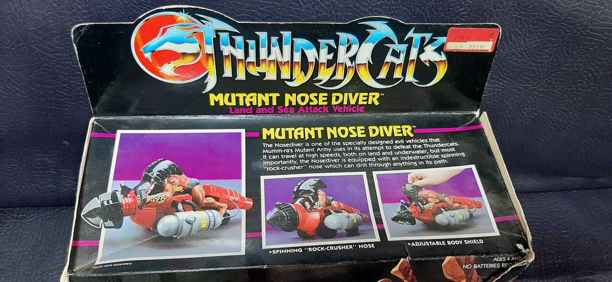 MUTANT NOSE DIVER  THUNDERCATS VEHICLE  LJN 1986  ORIGINAL BOX + MANUAL