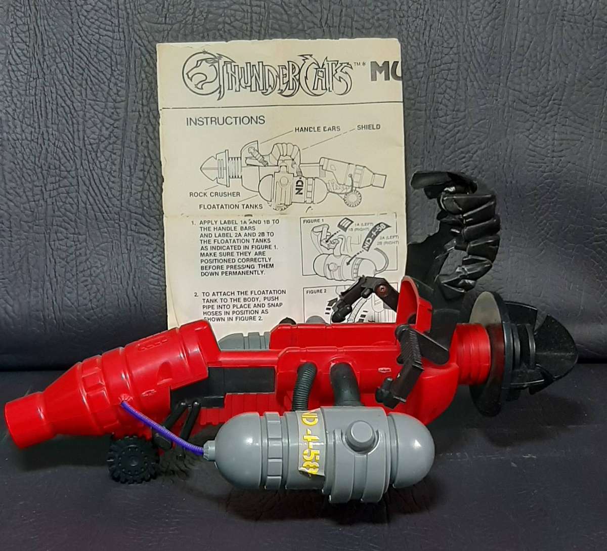 MUTANT NOSE DIVER  THUNDERCATS VEHICLE  LJN 1986  ORIGINAL BOX + MANUAL