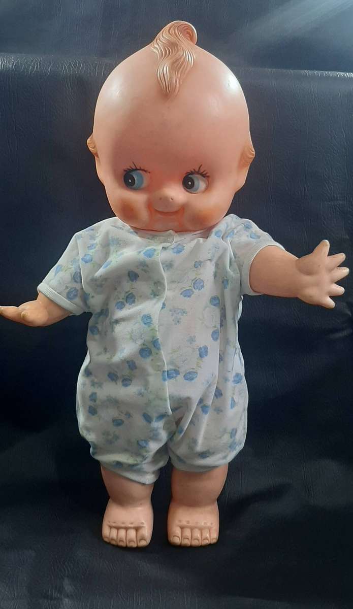 GIANT 60CM VINTAGE KEWPIE DOLL  WIDE-EYED WHIMSY IN FULL BLOOM