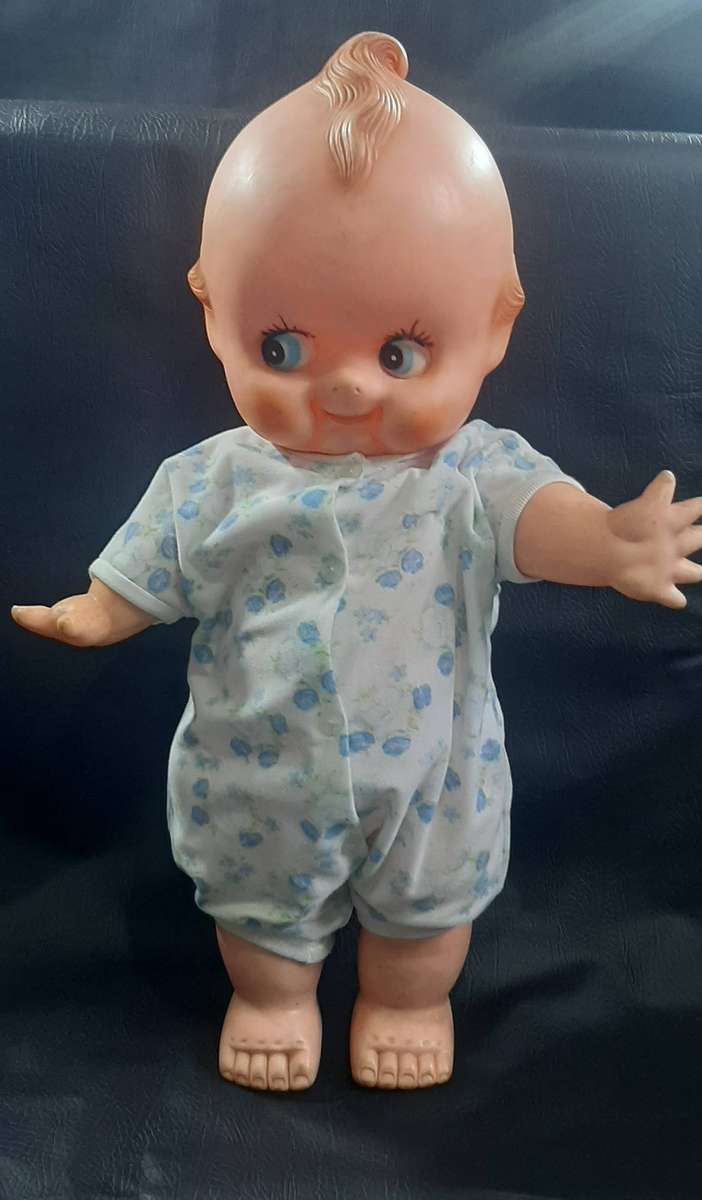 GIANT 60CM VINTAGE KEWPIE DOLL  WIDE-EYED WHIMSY IN FULL BLOOM