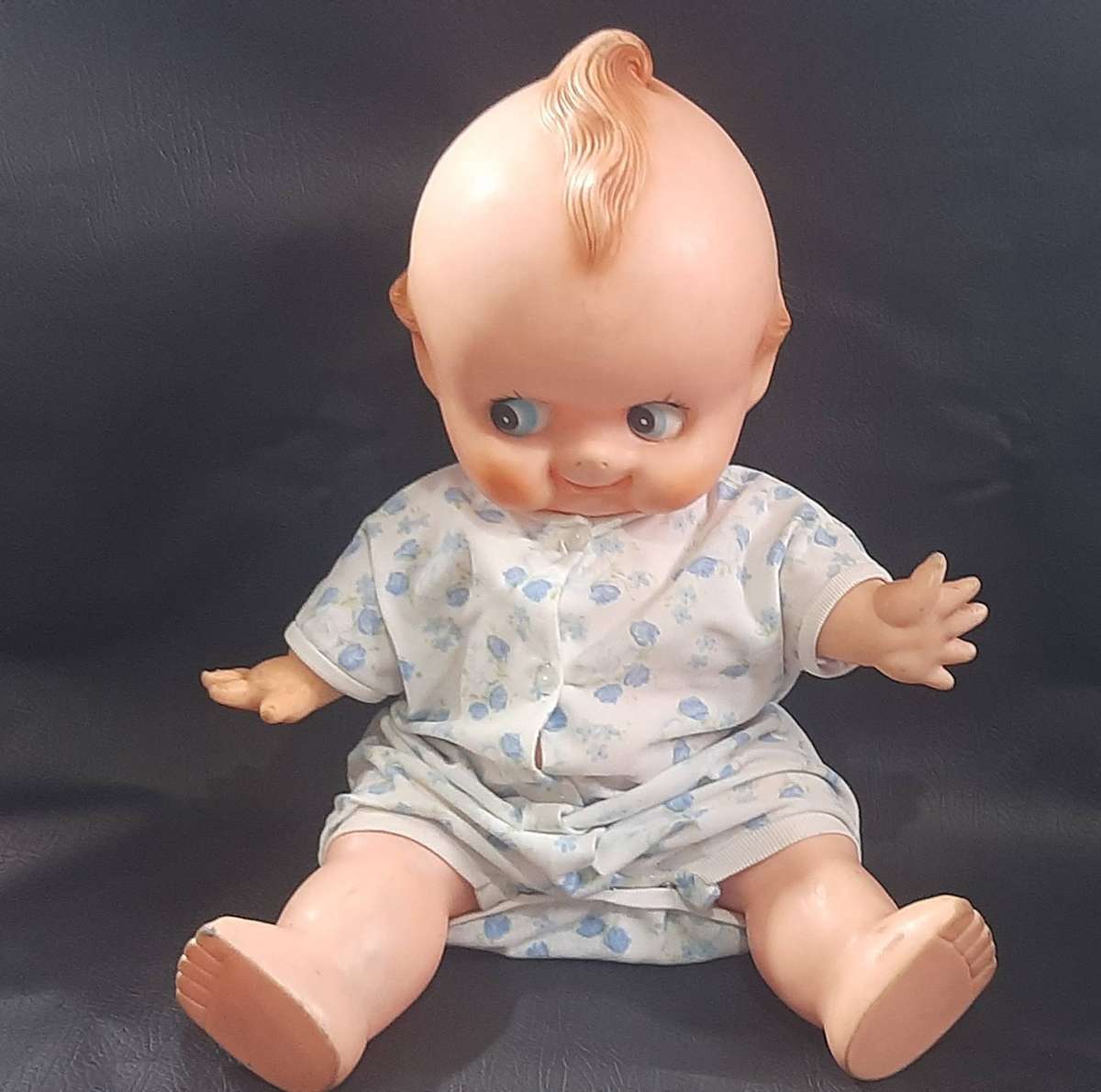 GIANT 60CM VINTAGE KEWPIE DOLL  WIDE-EYED WHIMSY IN FULL BLOOM