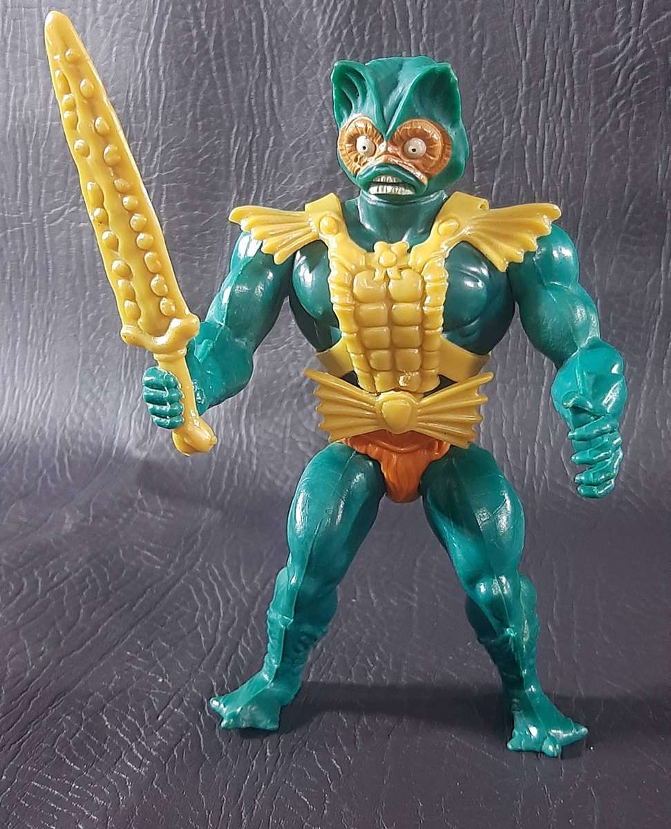 MASTERS OF THE UNIVERSE  MER-MAN (1982) ORIGINAL SEA-WARRIOR WITH CORAL-BLADE