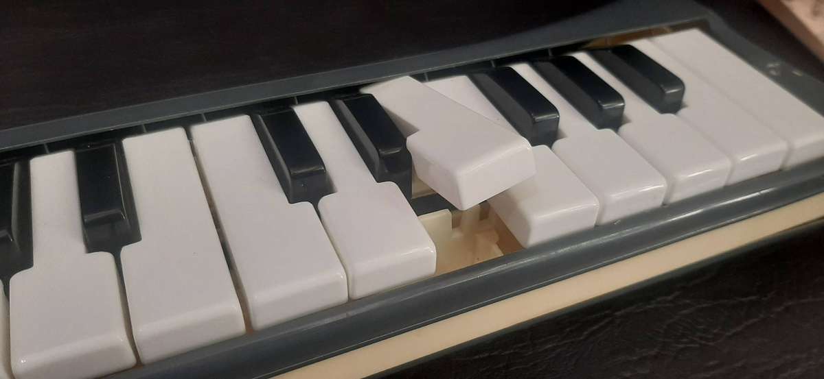 HOHNER MELODICA PIANO 26  VINTAGE PORTABLE KEYBOARD WITH CASE AND ORIGINAL INSTRUCTION SHEETS