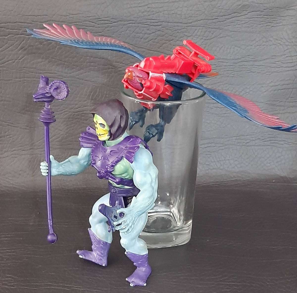 MASTERS OF THE UNIVERSE  SKELETOR & SCREEECH SET (WAVE 2, 1983)  ULTRA-RARE VINTAGE MATTEL DUO