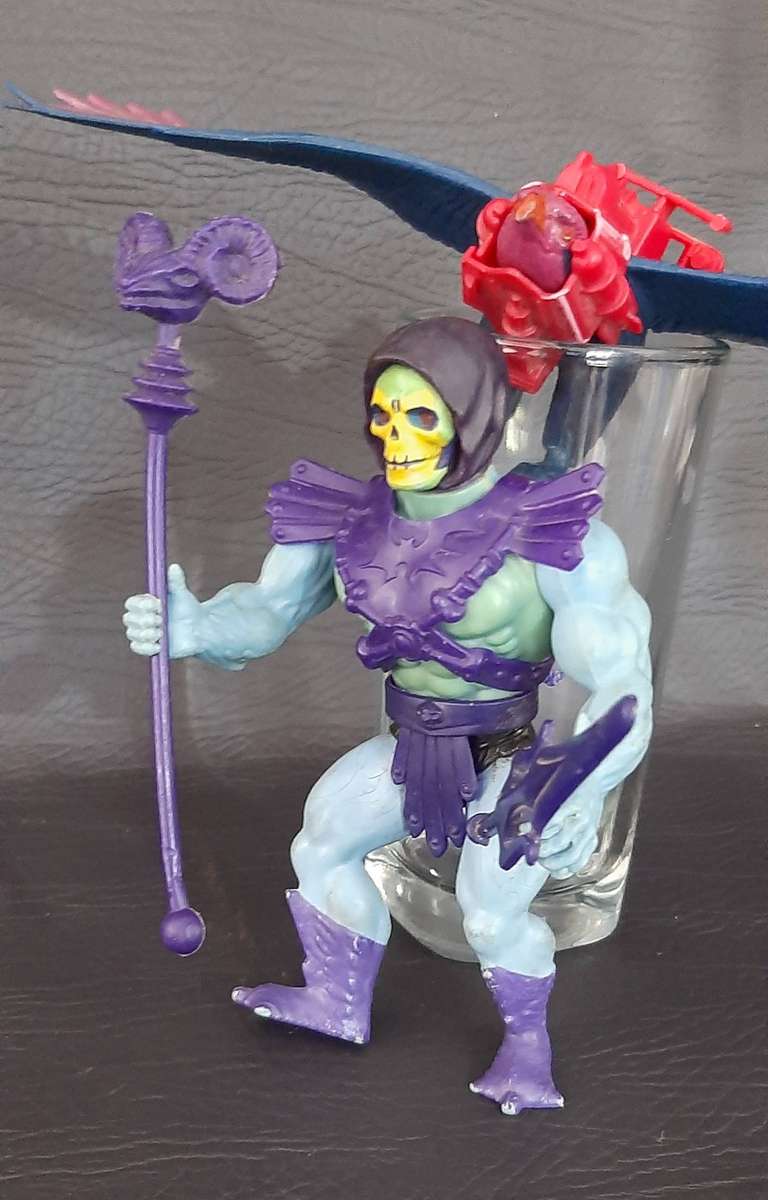 MASTERS OF THE UNIVERSE  SKELETOR & SCREEECH SET (WAVE 2, 1983)  ULTRA-RARE VINTAGE MATTEL DUO